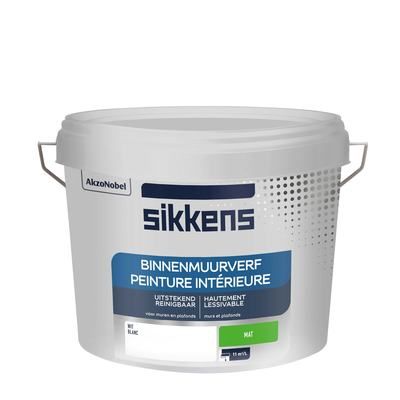 Peinture murs et plafonds acrylique blanc mat 10 l SIKKENS