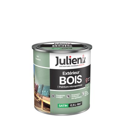 Peinture bois vert Provence satin 500 ml JULIEN  1508974  Peinture et