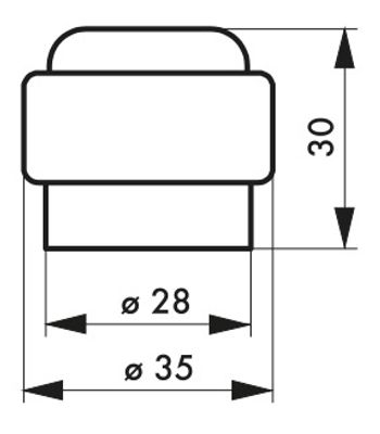 Butée de porte à visser diamètre 35 mm THIRARD