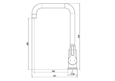 Robinet de cuisine Inox Baltic - ESSEBAGNO