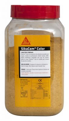 Colorant en poudre SikaCem jaune pour béton mortier chaux 400 gr - SIKA