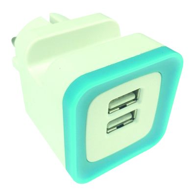 Chargeur avec double port USB compact 2400 mA