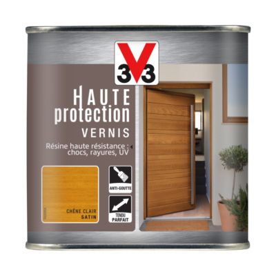 Vernis haute protection satin chêne clair 500 ml V33