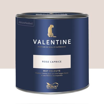 Peinture Valentine Mat Velouté Rose Caprice 2 L - DULUX VALENTINE