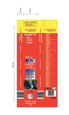 Electrodes acier diamètre 2,5 mm par 125 ROTHENBERGER