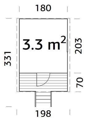 Maisonnette  pour enfant Bois Naturel  Huck 5,6m2 WHITE_WOOD Livraison incluse domicile