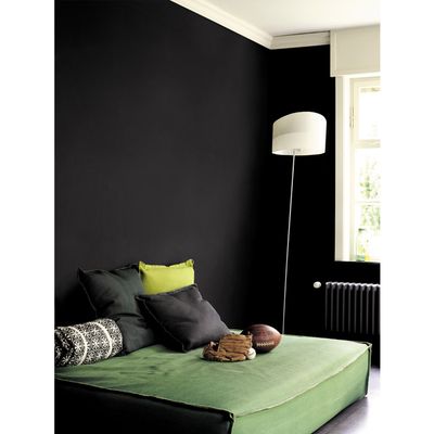 Peinture Crème de couleur Noir satin 1,25 l - DULUX VALENTINE