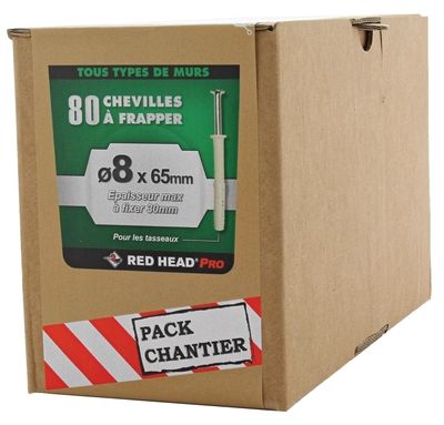 Chevilles Frapex 8 x 65 mm par 80