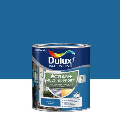 Peinture Ecran+ Multi-supports Dulux Valentine Satin Bleu Breton 0,5 L