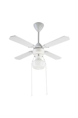 Plafonnier ventilateur FIDJI blanc E 27 - COREP