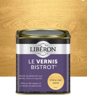 Vernis bistrot chêne clair satin 500 ml LIBERON