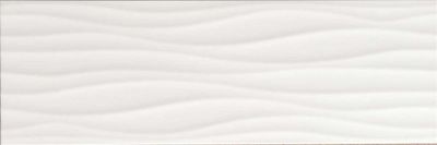 Faïence décor blanc brillant 25 x 75 cm 1,31 m²