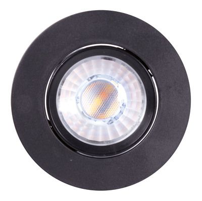 Spot encastrable orientable LED blanc dynamique CCT 550 lumens noir IRIS - ARIC