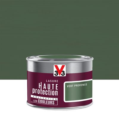 Lasure bois Haute Protection intérieure extérieure couleur vert Provence 125 ml V33