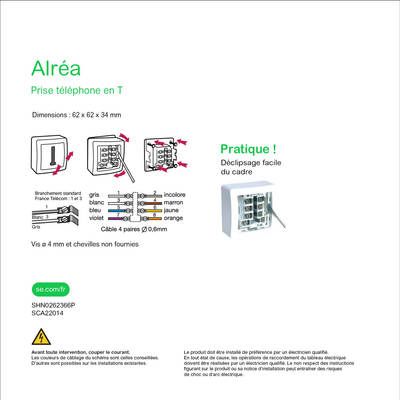 Prise téléphone blanc - Alréa SCHNEIDER ELECTRIC