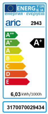 Tube led S19 38 x 309 mm 7,2 W 2700K blanc chaud ARIC