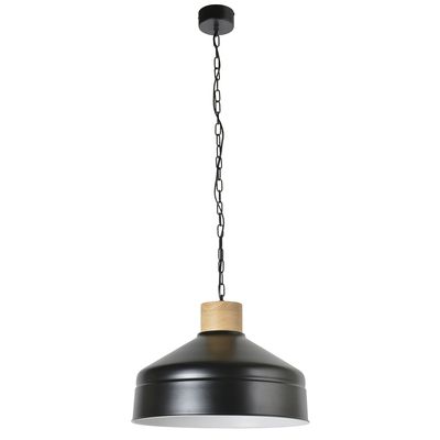 Suspension industrielle en métal noir E27 60W Ø45 cm CLAYTON - COREP