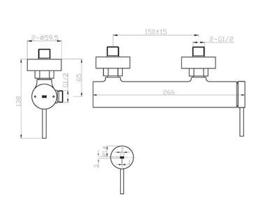 Mitigeur de douche Or Lollipop - ESSEBAGNO