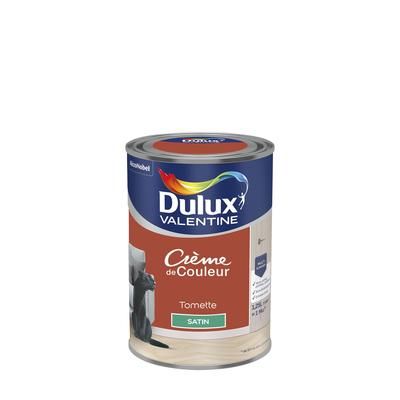 Peinture crème de couleur Dulux Valentine satin tomette 1,25L