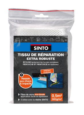 Tissu de réparation en fibre de verre mat non tissée 0.5 m2 - SINTO