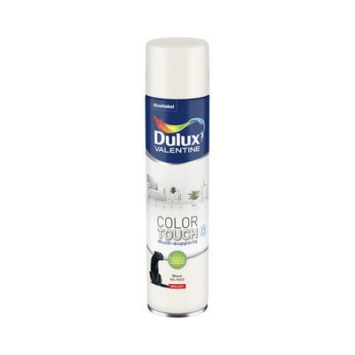 Aérosol de peinture Color Touch maxi blanc RAL 9010 brillant 600 ml - DULUX VALENTINE