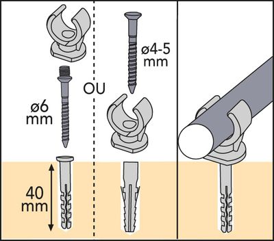 Colliers lyre diamètre 20 mm  par 25 TIBELEC