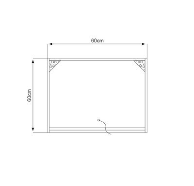 Armoire de toilette lumineuse LED Giulia 80 x 60 x 17 cm MP GLASS