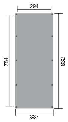 Carport simple -  615 en lamellé collé - 337 x 832 cm Livraison gratuite domicile WEKA