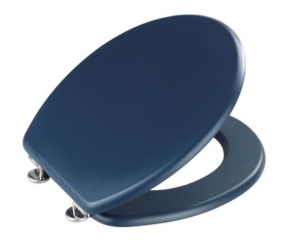 Abattant de WC Prima bleu foncé marine en MDF WENKO