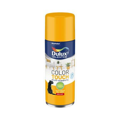 Aérosol de peinture Color Touch jaune signal RAL 1003 brillant 400 ml - DULUX VALENTINE