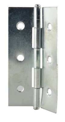 Charnière rectangle acier zingué axe inox 70 x 40 mm