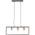 Suspension bois noir E27 3X60W ARICA - BRILLIANT