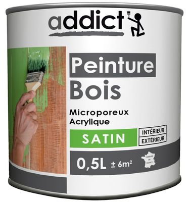 Peinture spéciale bois brun satin 500 ml ADDICT