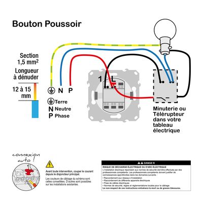 Bouton poussoir anthracite - Ovalis SCHNEIDER ELECTRIC