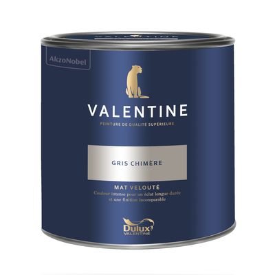 Peinture Valentine Mat Velouté Gris Chimère 2 L - DULUX VALENTINE