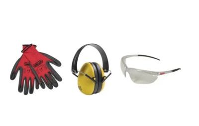 Ensemble Sécurité Gants + Lunettes + Casque OREGON