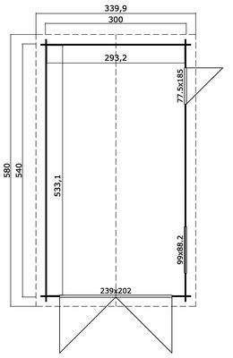 Garage bois DILLON 34 mm - 15,60 m²