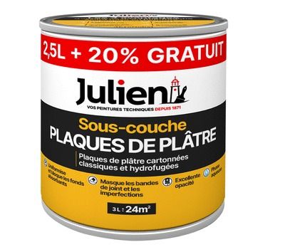 Sous-couche J6 plaque de plâtre 2,5 l + 20 % gratuit JULIEN