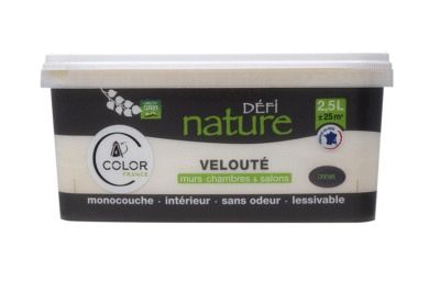 Peinture naturelle murale Crème velours 2,5 l - DEFI NATURE