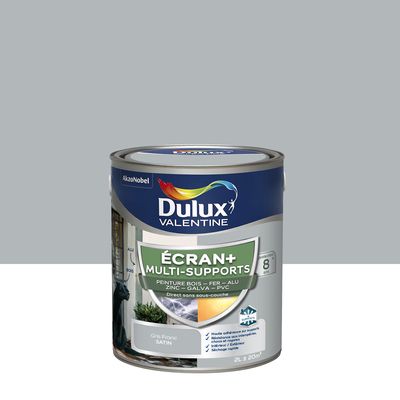 Peinture Ecran+ Multi-supports Dulux Valentine Satin Gris Franc 2 L