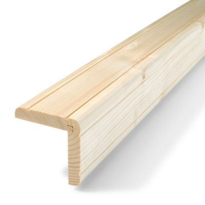 Baguette d'angle en sapin 68 x 68 x 2500 mm