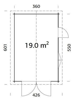 Garage bois Marron Roger 19m2 PALMAKO Livraison incluse domicile