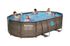 Piscine hors sol ovale Power SteelTM Swim VistaTM motif rotin 488 x 305 x 107 cm BESTWAY