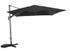 Parasol déporté 3x3 m gris avec mat imitation bois orientable inclinable à manivelle PROLOIRS Livraison à domicile