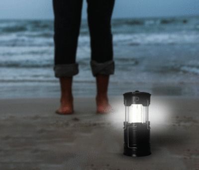 Lampe camping rechargeable 200 lumens lumière du jour 6500K noir - ARLUX