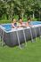 Piscine hors sol rectangulaire Power SteelTM effet rotin gris 488 x 244 x 122 cm BESTWAY