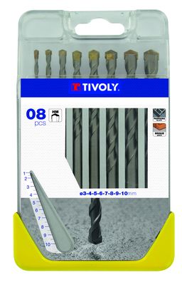 Forets béton diamètre 3 à 10 mm par 8 TIVOLY