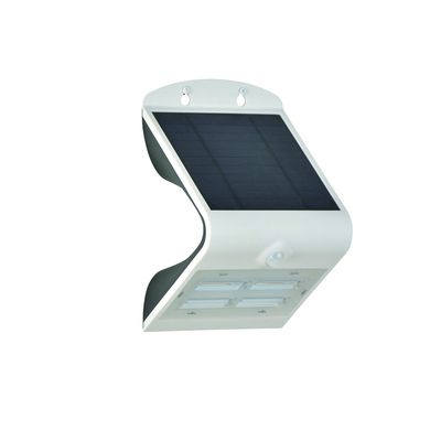 Applique extérieure solaire avec détecteur SKYLIGHT blanc IP 55 blanc froid 400 lumens - COREP