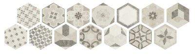 Carrelage intérieur hexagone à motifs Bibulca 20 x 17,5 cm IMSO