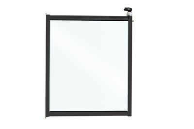 portillon de piscine 1m10 en verre et aluminium gris HOMALU